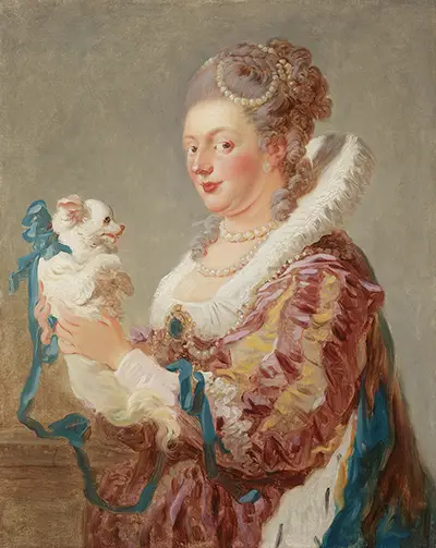 A Woman with a Dog Jean-Honore Fragonard
